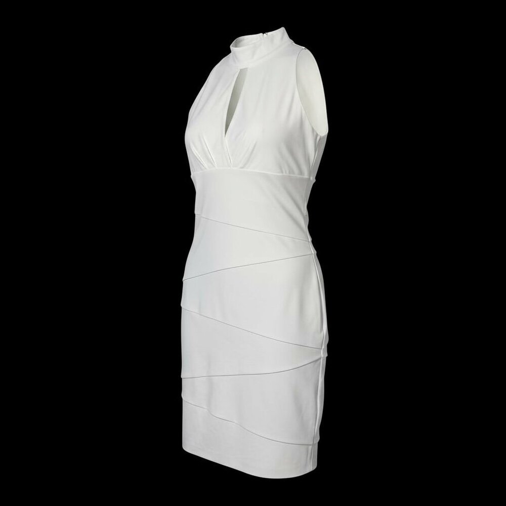 White House Black Market White Sleeveless Sheath Dress